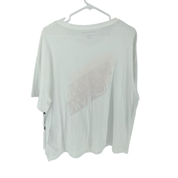 NWT Calvin Klein Jeans White Graphic Short Sleeve T-Shirt Women's Size XL - Picture 5 of 8